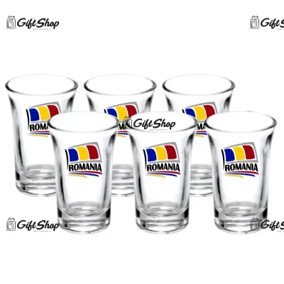 Steag romania, set 6 pahare shout, model 45bs